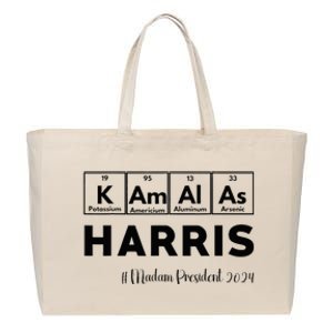 Kamala Harris 2024 For President Vote First Female President Cotton Canvas Jumbo Tote