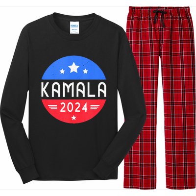 Kamala Harris 2024 For President Democrat Women Presidente Long Sleeve Pajama Set