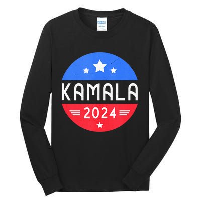 Kamala Harris 2024 For President Democrat Women Presidente Tall Long Sleeve T-Shirt