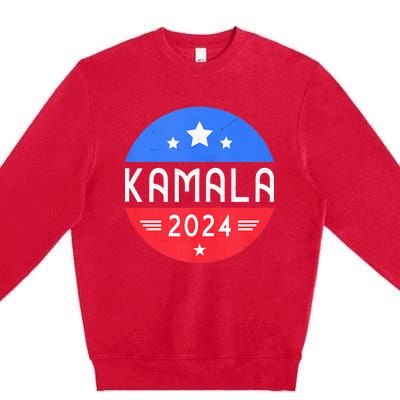 Kamala Harris 2024 For President Democrat Women Presidente Premium Crewneck Sweatshirt