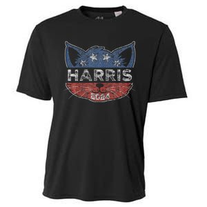 Kamala Harris 2024 Button Cat Face For Cat Lady Kamala Lover Cooling Performance Crew T-Shirt