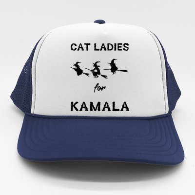 Kamala Harris 2024 Halloween Witches Cat Ladies For Kamala Trucker Hat