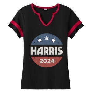 Kamala Harris 2024 For President Campaign Ladies Halftime Notch Neck Tee