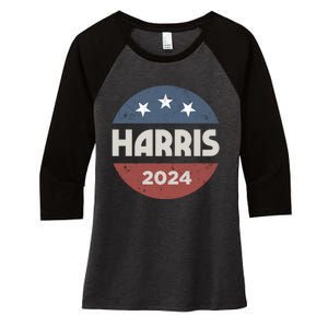 Kamala Harris 2024 For President Campaign Women's Tri-Blend 3/4-Sleeve Raglan Shirt