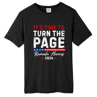 Kamala Harris 2024 Its Time To Turn Page Tall Fusion ChromaSoft Performance T-Shirt