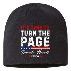 Kamala Harris 2024 Its Time To Turn Page Sustainable Beanie