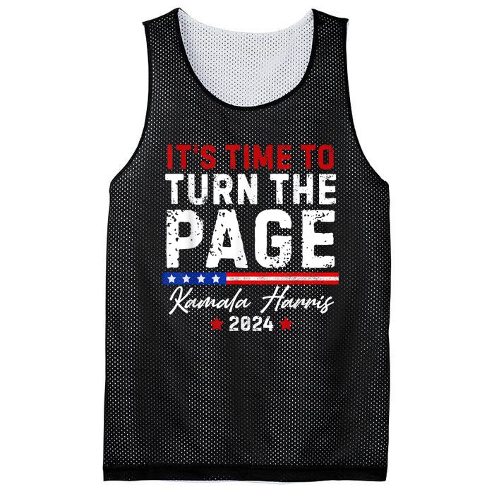 Kamala Harris 2024 Its Time To Turn Page Mesh Reversible Basketball Jersey Tank