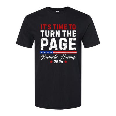 Kamala Harris 2024 Its Time To Turn Page Softstyle CVC T-Shirt