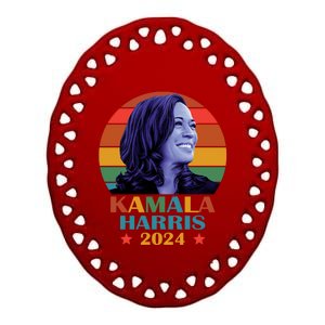 Kamala Harris 2024 Vote President Kamala Election 2024 Ceramic Oval Ornament