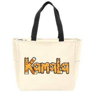 Kamala Harris 2024 President Saying Quote Women Cat Zip Tote Bag