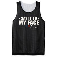 Kamala Harris 2024 Say It To My Face Debate Me Mesh Reversible Basketball Jersey Tank