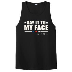 Kamala Harris 2024 Say It To My Face Debate Me PosiCharge Competitor Tank