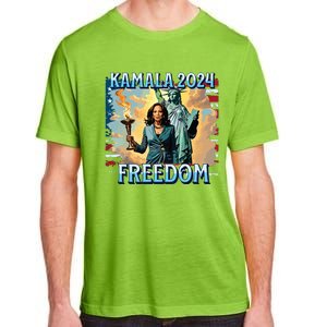 Kamala Harris 2024 For President Campaign Lady Liberty Torch Adult ChromaSoft Performance T-Shirt