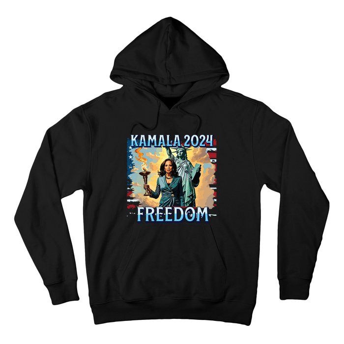 Kamala Harris 2024 For President Campaign Lady Liberty Torch Hoodie