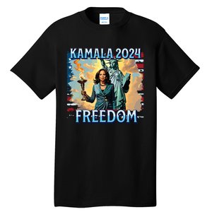 Kamala Harris 2024 For President Campaign Lady Liberty Torch Tall T-Shirt