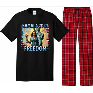 Kamala Harris 2024 For President Campaign Lady Liberty Torch Pajama Set