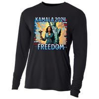 Kamala Harris 2024 For President Campaign Lady Liberty Torch Cooling Performance Long Sleeve Crew