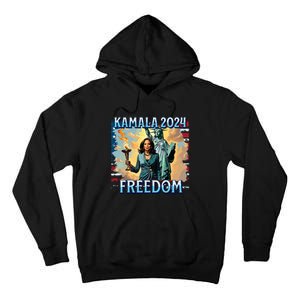 Kamala Harris 2024 For President Campaign Lady Liberty Torch Tall Hoodie