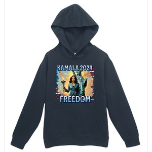 Kamala Harris 2024 For President Campaign Lady Liberty Torch Urban Pullover Hoodie