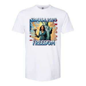 Kamala Harris 2024 For President Campaign Lady Liberty Torch Softstyle CVC T-Shirt