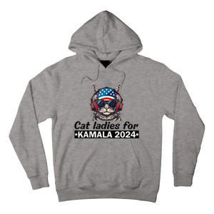 Kamala Harris 2024 Cat Lady Voting Cats Feminine Tall Hoodie