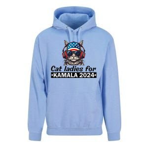 Kamala Harris 2024 Cat Lady Voting Cats Feminine Unisex Surf Hoodie