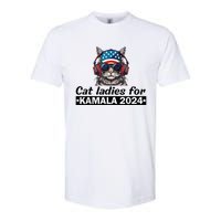 Kamala Harris 2024 Cat Lady Voting Cats Feminine Softstyle CVC T-Shirt