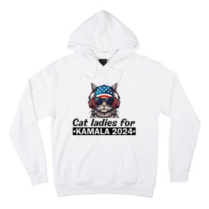 Kamala Harris 2024 Cat Lady Voting Cats Feminine Hoodie