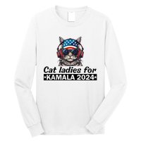 Kamala Harris 2024 Cat Lady Voting Cats Feminine Long Sleeve Shirt