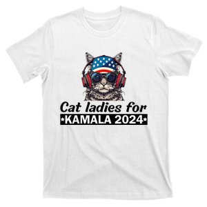 Kamala Harris 2024 Cat Lady Voting Cats Feminine T-Shirt