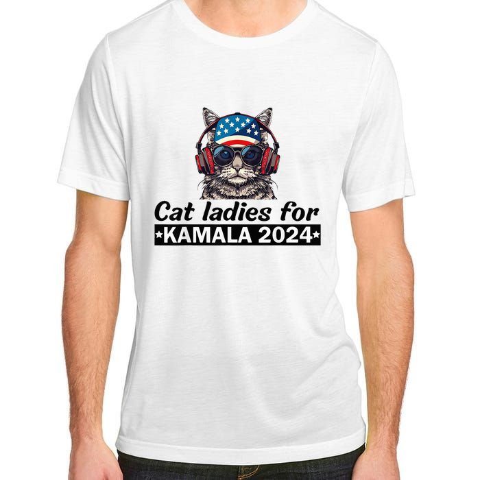 Kamala Harris 2024 Cat Lady Voting Cats Feminine Adult ChromaSoft Performance T-Shirt