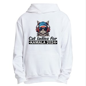 Kamala Harris 2024 Cat Lady Voting Cats Feminine Urban Pullover Hoodie