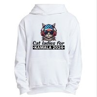 Kamala Harris 2024 Cat Lady Voting Cats Feminine Urban Pullover Hoodie