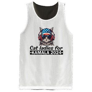 Kamala Harris 2024 Cat Lady Voting Cats Feminine Mesh Reversible Basketball Jersey Tank