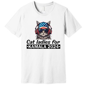 Kamala Harris 2024 Cat Lady Voting Cats Feminine Premium T-Shirt