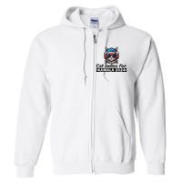 Kamala Harris 2024 Cat Lady Voting Cats Feminine Full Zip Hoodie