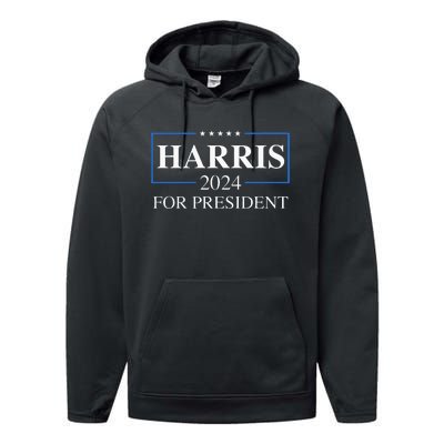 Kamala Harris 2024 For President Election Campaign Performance Fleece Hoodie