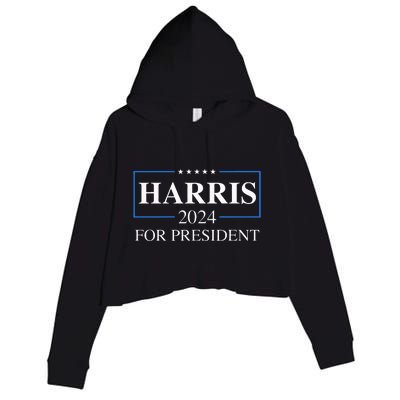 Kamala Harris 2024 For President Election Campaign Crop Fleece Hoodie