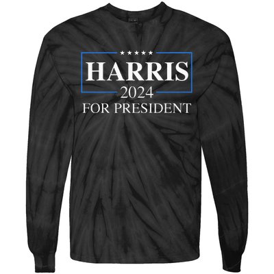 Kamala Harris 2024 For President Election Campaign Tie-Dye Long Sleeve Shirt