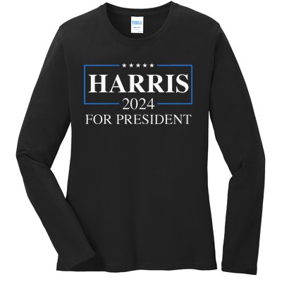 Kamala Harris 2024 For President Election Campaign Ladies Long Sleeve Shirt