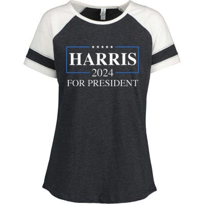 Kamala Harris 2024 For President Election Campaign Enza Ladies Jersey Colorblock Tee