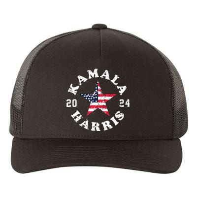 Kamala Harris 2024 President American Flag Vote Kamala Yupoong Adult 5-Panel Trucker Hat