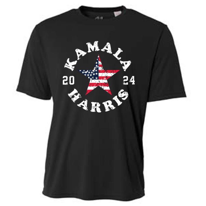 Kamala Harris 2024 President American Flag Vote Kamala Cooling Performance Crew T-Shirt