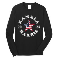 Kamala Harris 2024 President American Flag Vote Kamala Long Sleeve Shirt