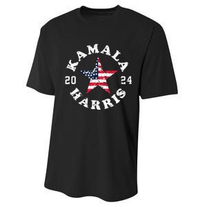 Kamala Harris 2024 President American Flag Vote Kamala Performance Sprint T-Shirt