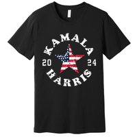 Kamala Harris 2024 President American Flag Vote Kamala Premium T-Shirt