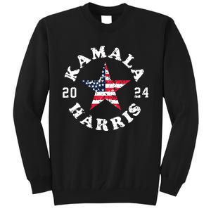 Kamala Harris 2024 President American Flag Vote Kamala Tall Sweatshirt