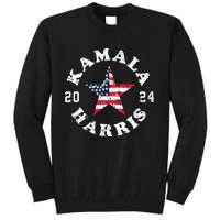 Kamala Harris 2024 President American Flag Vote Kamala Tall Sweatshirt