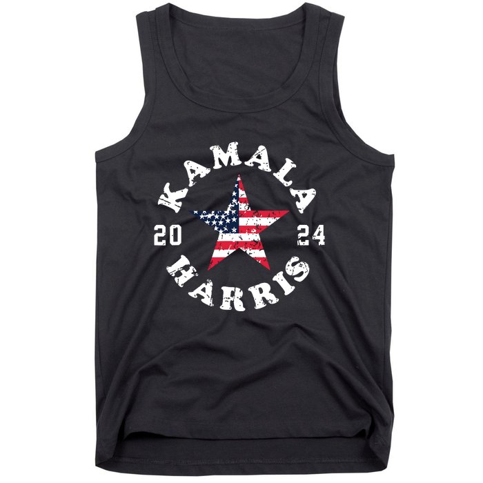 Kamala Harris 2024 President American Flag Vote Kamala Tank Top