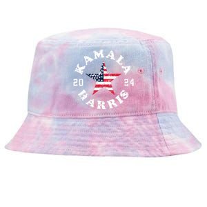 Kamala Harris 2024 President American Flag Vote Kamala Tie-Dyed Bucket Hat